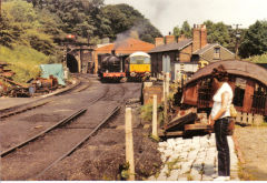 
Q6 63395 and Cl 24 D5061 at Grosmont Shed, NYMR, North Yorkshire, June 1982